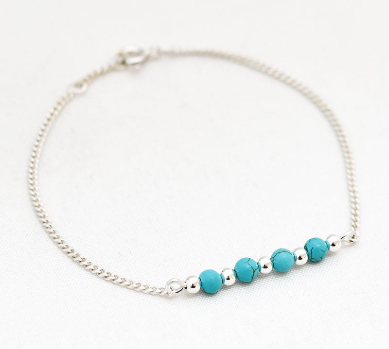 Armband edelsteen 4 x 4 mm