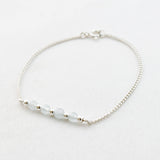 Armband edelsteen 4 x 4 mm