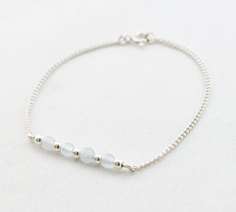 Armband edelsteen 4 x 4 mm