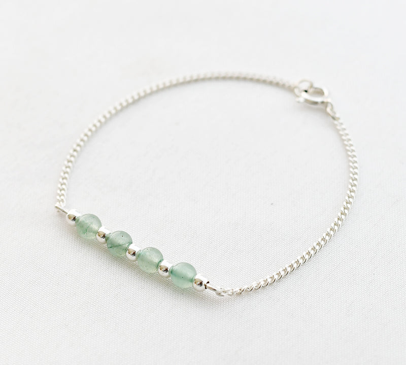 Armband edelsteen 4 x 4 mm