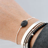 Armband edelsteen zilver