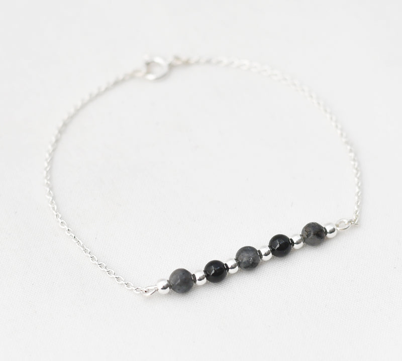 Armband edelsteen 4 x 4 mm