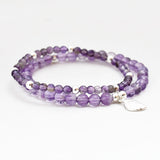 Armband amethist 6 mm