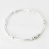 Armband kralen buis edelsteen