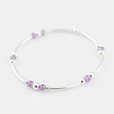 Armband kralen buis edelsteen