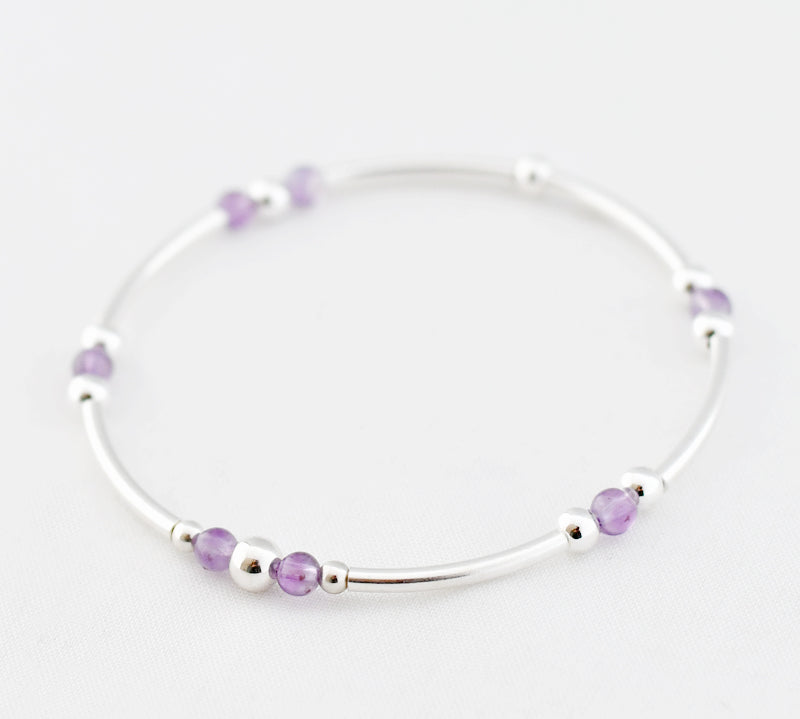 Armband kralen buis edelsteen