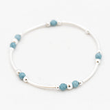 Armband kralen buis edelsteen