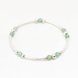 Armband kralen buis edelsteen