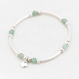 Armband kralen buis edelsteen