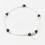 Armband kralen buis edelsteen