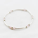 Armband kralen buis edelsteen