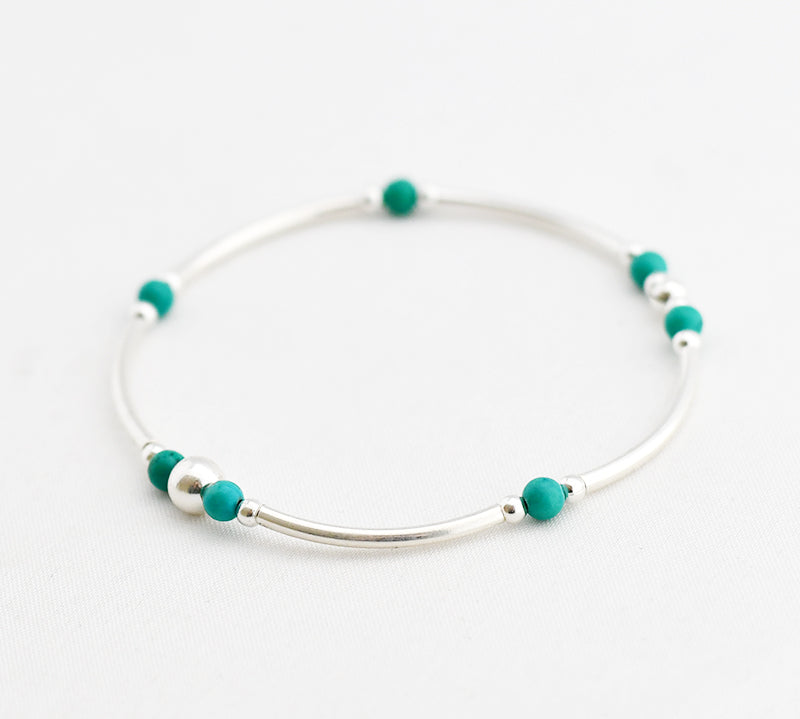 Armband kralen buis edelsteen