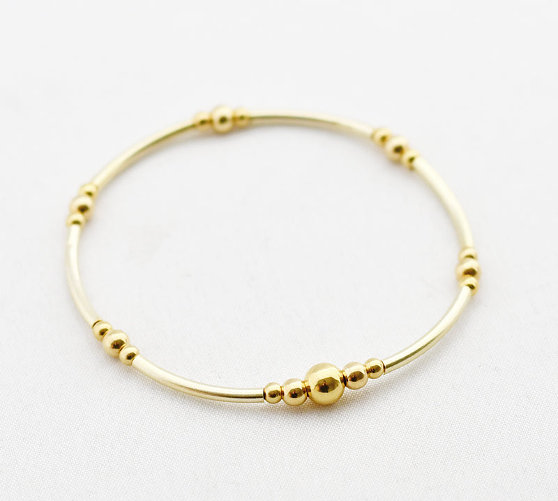 Armband kralen buis balletjes