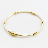 Armband kralen buis balletjes