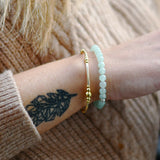 Armband kralen buis balletjes