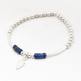 Armband kralen rond buis edelsteen