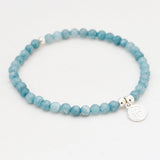 Armband aquamarijn 4 mm