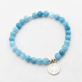 Armband aquamarijn 6 mm