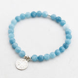 Armband aquamarijn 6 mm