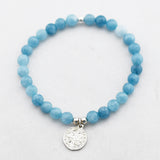 Armband aquamarijn 6 mm