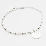 armband letter bedel bolletje drie letters hartje