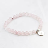 Armband rozenkwarts 6 mm