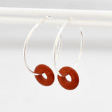 Oorbellen creolen edelsteen donut