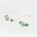 Oorbellen creolen edelsteen split