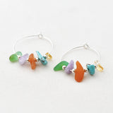 Oorbellen creolen edelsteen split