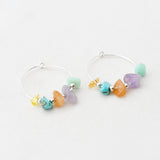 Oorbellen creolen edelsteen split