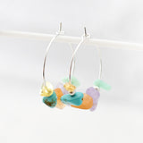 Oorbellen creolen edelsteen split