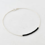 enkelbandje edelsteen kralen 2 mm onyx