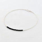 enkelbandje edelsteen kralen 2 mm onyx