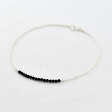 enkelbandje edelsteen kralen 2 mm onyx