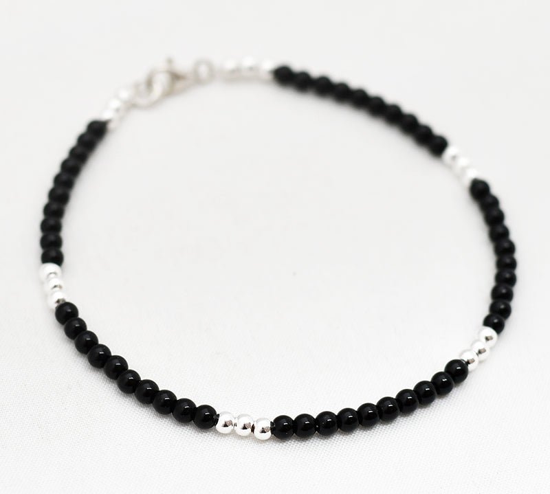 Enkelbandje edelsteen kralen 3 mm