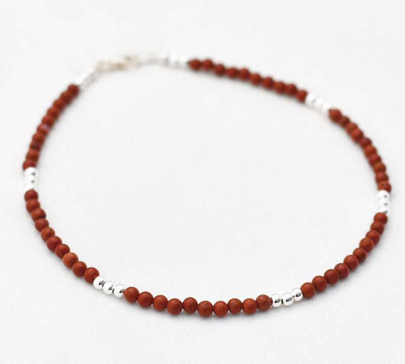 Enkelbandje edelsteen kralen 3 mm