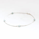 Enkelbandje edelsteen balletjes