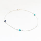 Enkelbandje edelsteen balletjes