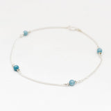 Enkelbandje edelsteen balletjes