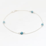 Enkelbandje edelsteen balletjes