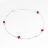 Enkelbandje edelsteen balletjes