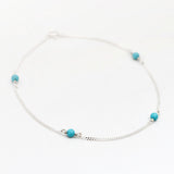 Enkelbandje edelsteen balletjes