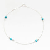 Enkelbandje edelsteen balletjes