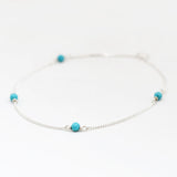 Enkelbandje edelsteen balletjes