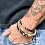 Armband heren jaspis disk