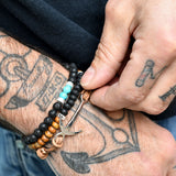 Armband heren wood lace