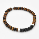 Armband heren tijgeroog disk