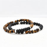 Armband heren tijgeroog disk