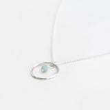 Ketting cirkel + edelsteen