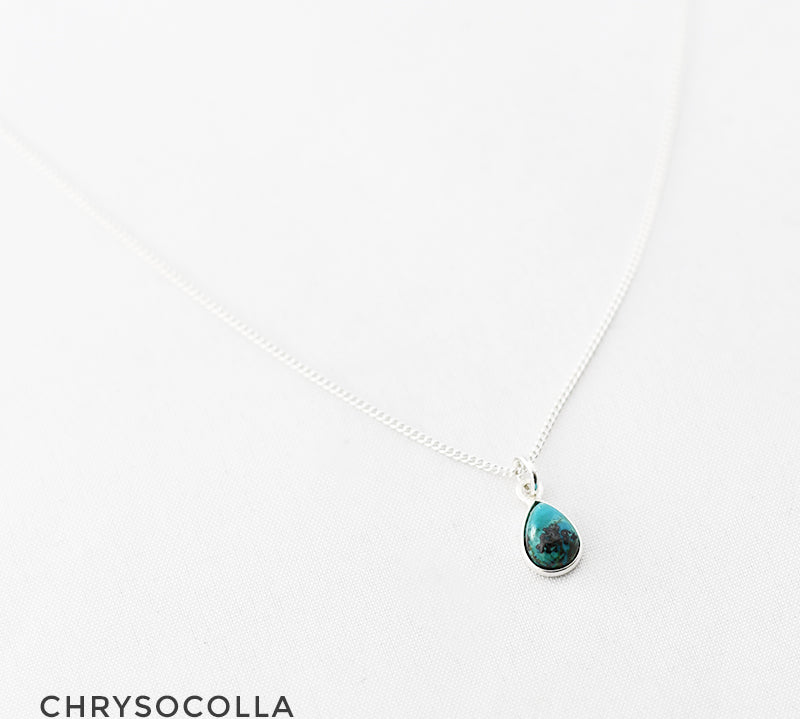 Ketting druppel edelsteen